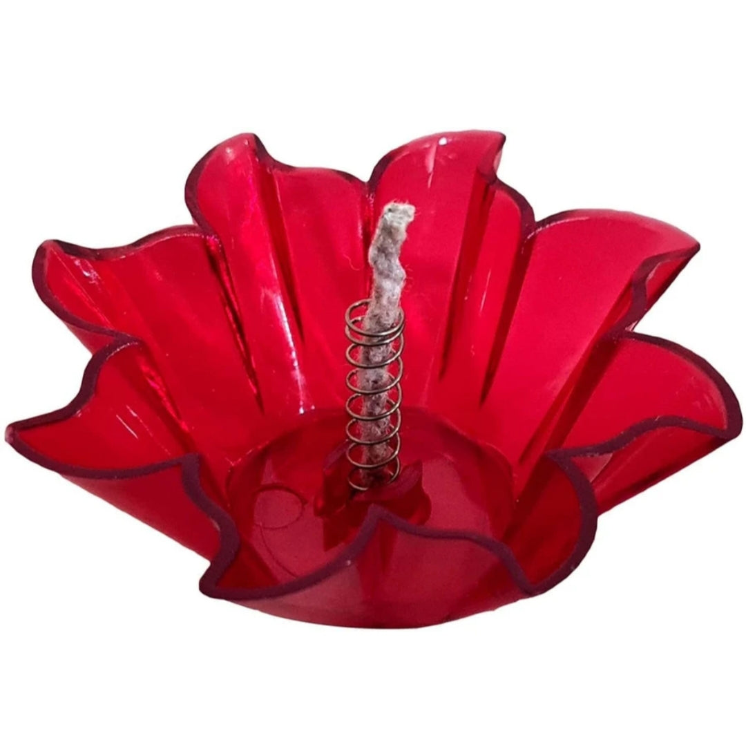 3d Lotus Reflection Water Sensor Led Diyas 🪔🪔🪔🪔.      Pack Of 12 (12 Cotton wicks & 12 Spring)____